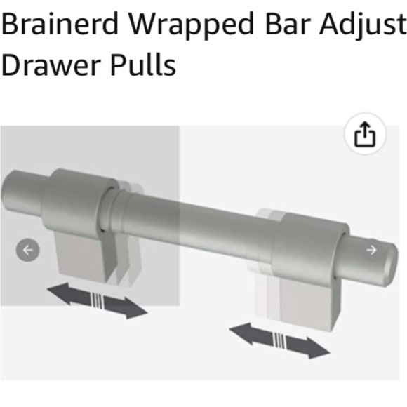 Brainerd Adjustable Cabinet Pulls - Set of 4 Multiple packs available - Picture 6 of 9